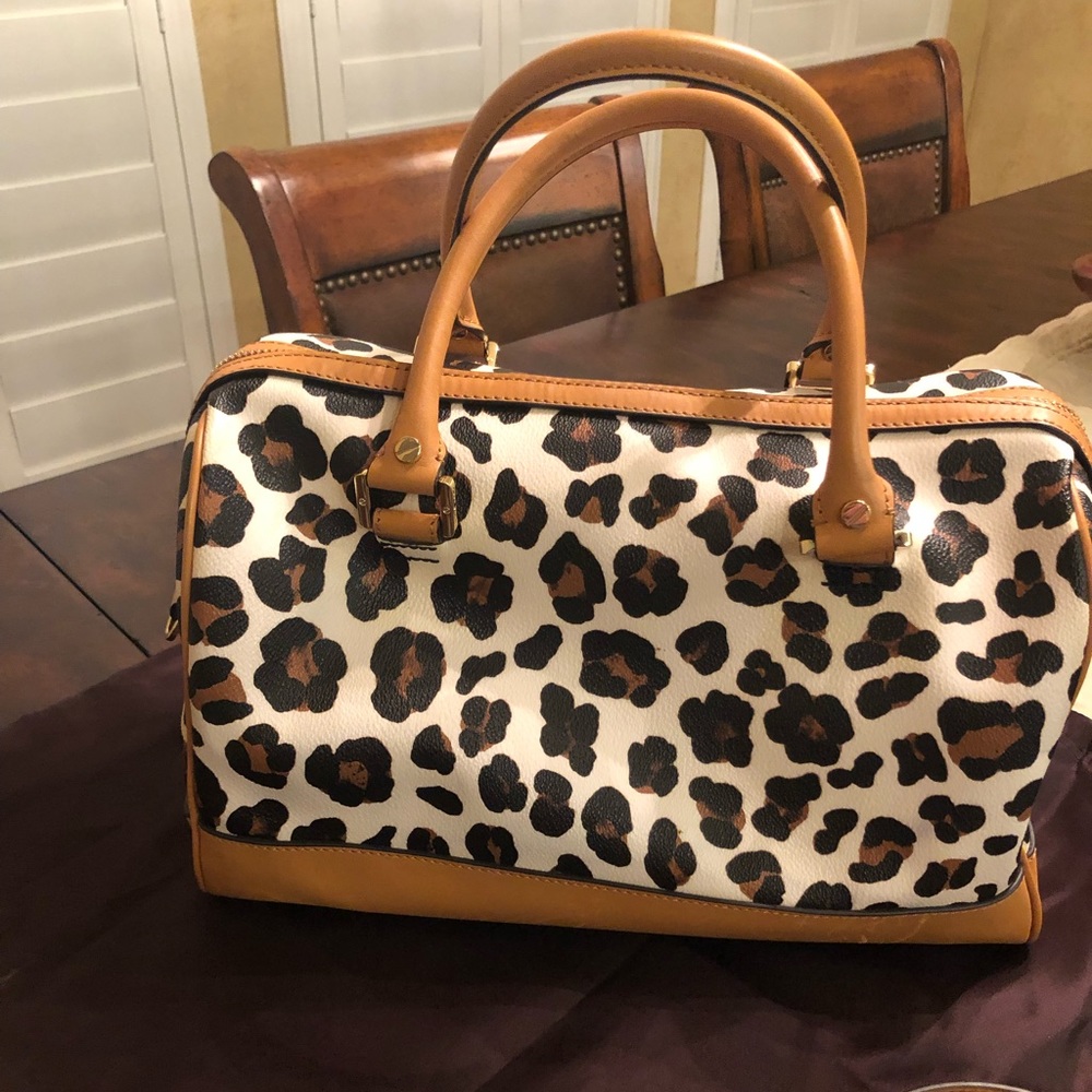 Tory Burch almost new leopard print satchel/bag